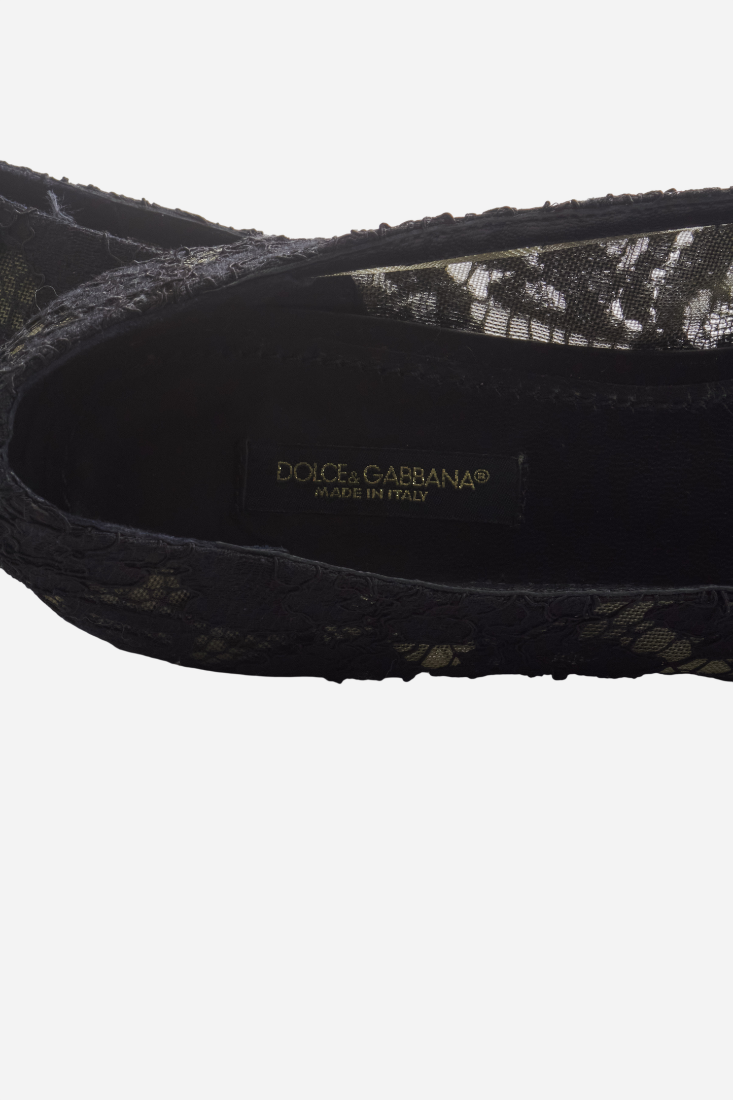 Dolce &amp; Gabbana Black Lace Ballerinas