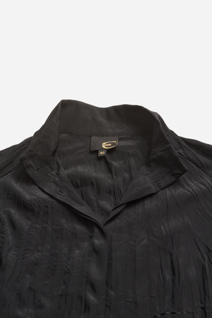 Cavalli Black Black Pleated shirt
