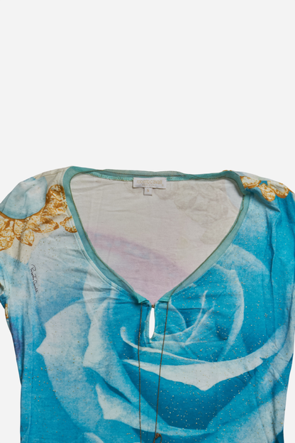 Roberto Cavalli S/S01 Elizabeth Taylor Print Face Tee