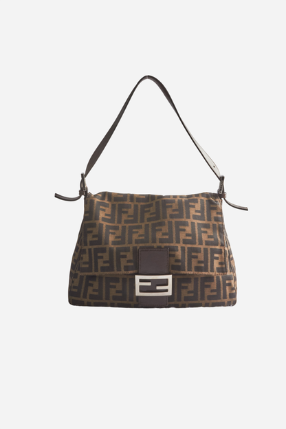 Fendi Brown Monogram Big Mamma Baguette Bag