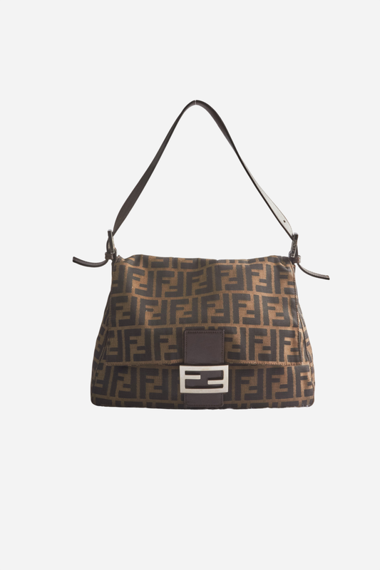 Fendi Brown Monogram Big Mamma Baguette Bag