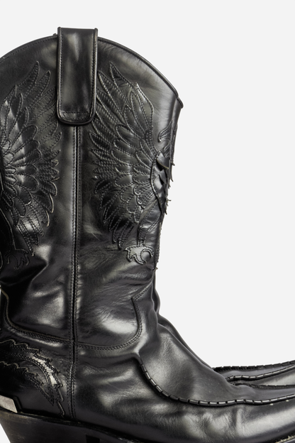 Roberto Cavalli Black Leather Boots