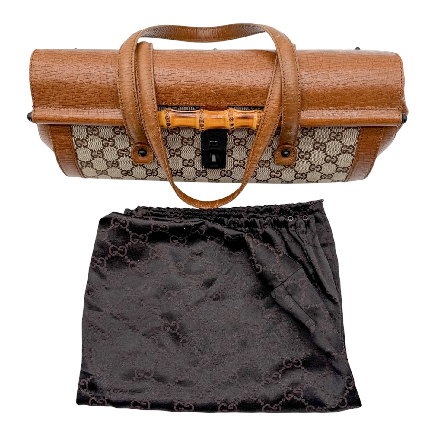 Gucci Monogram Bamboo Bullet Bag