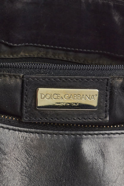 Dolce & Gabbana 2003 Black Leather Corset Bag