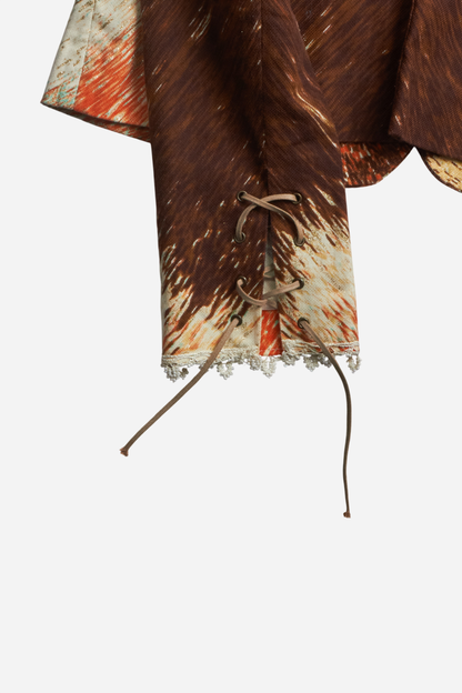 Roberto Cavalli Orange Abstract Print Three-Piece Set