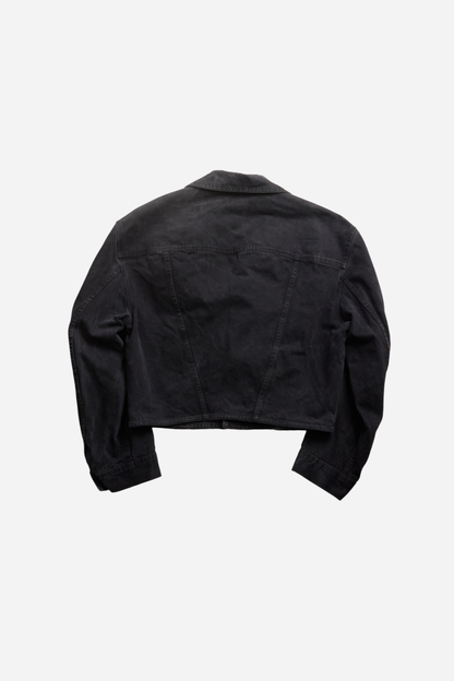 Jean Paul Gaultier Black Laced Denim Jacket