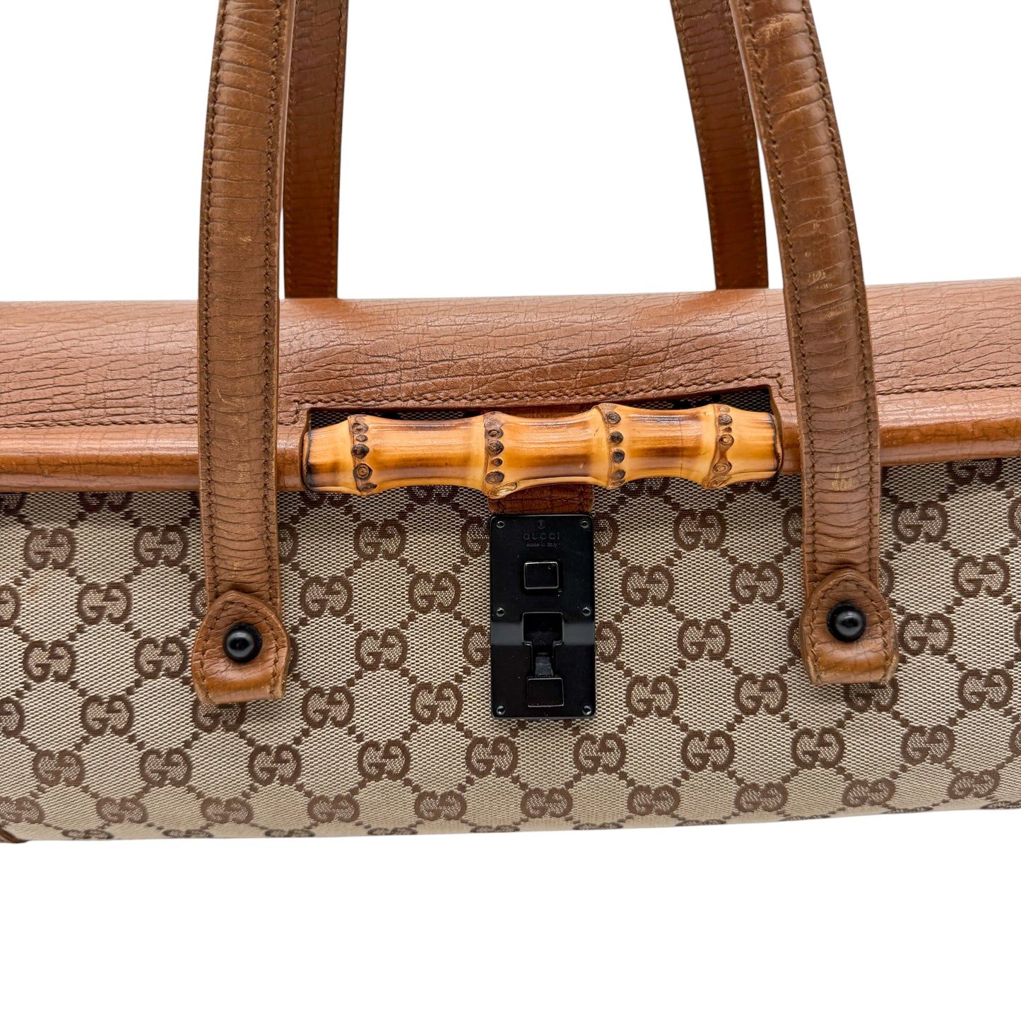 Gucci Monogram Bamboo Bullet Bag