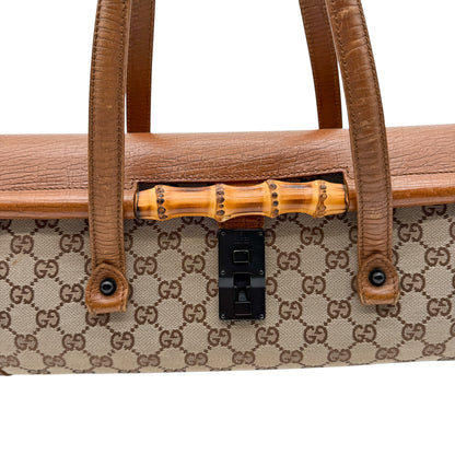 Gucci Monogram Bamboo Bullet Bag