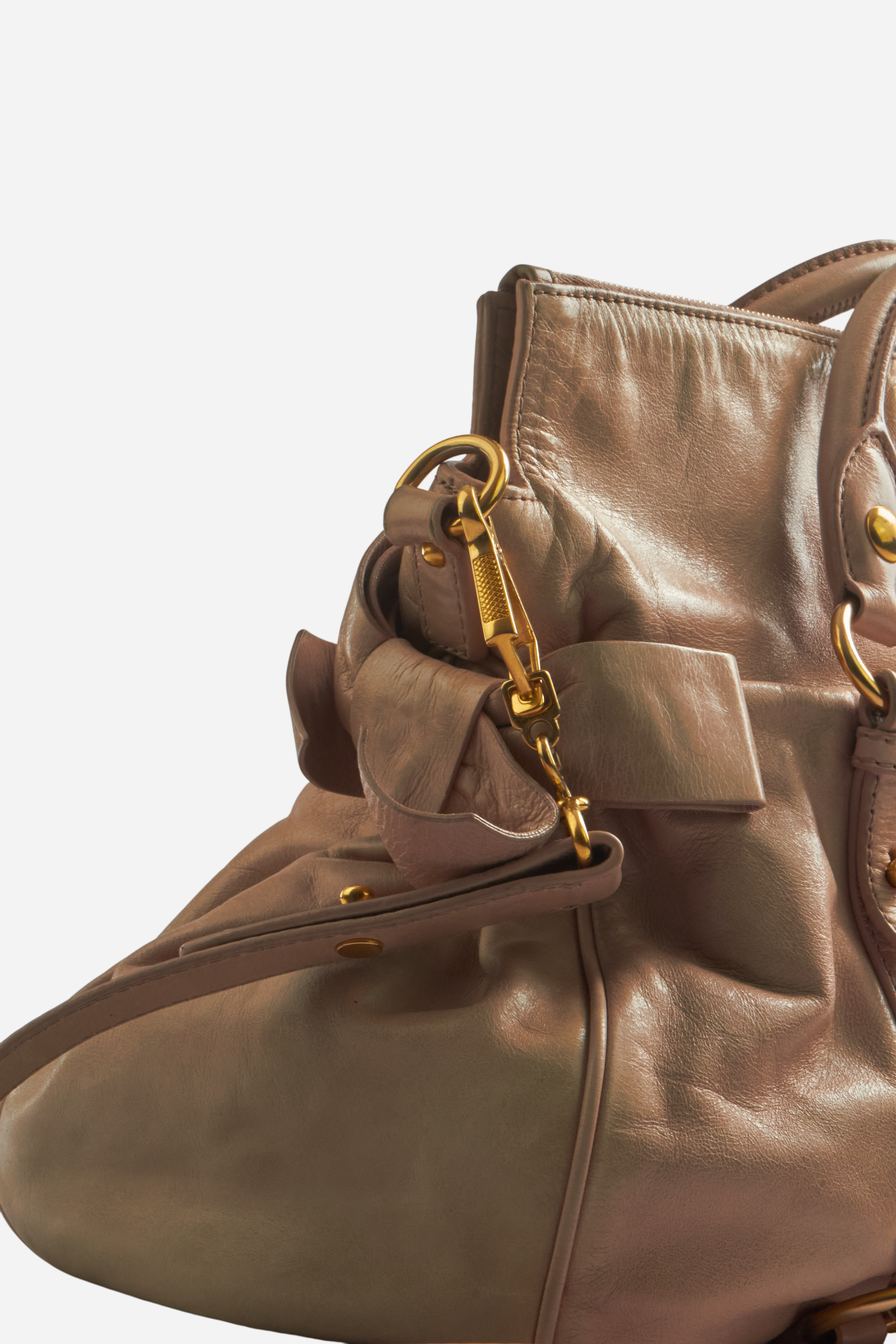Miu Miu Beige Leather Bow Bag