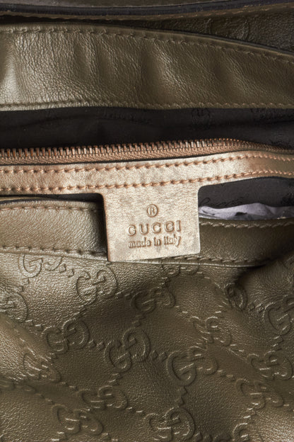 Gucci Green Guccissima Jockey Leather Bag