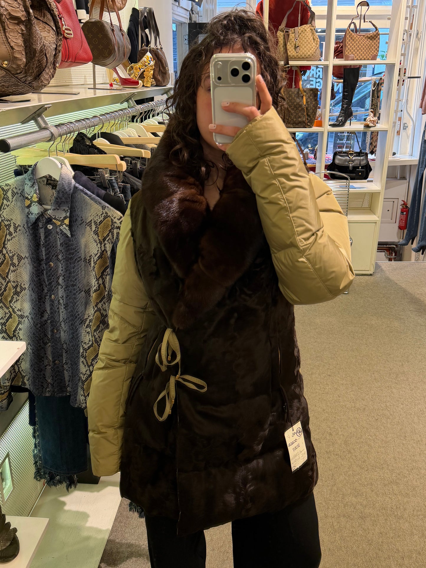 Gianfranco Ferre ponyhair hybrid jacket