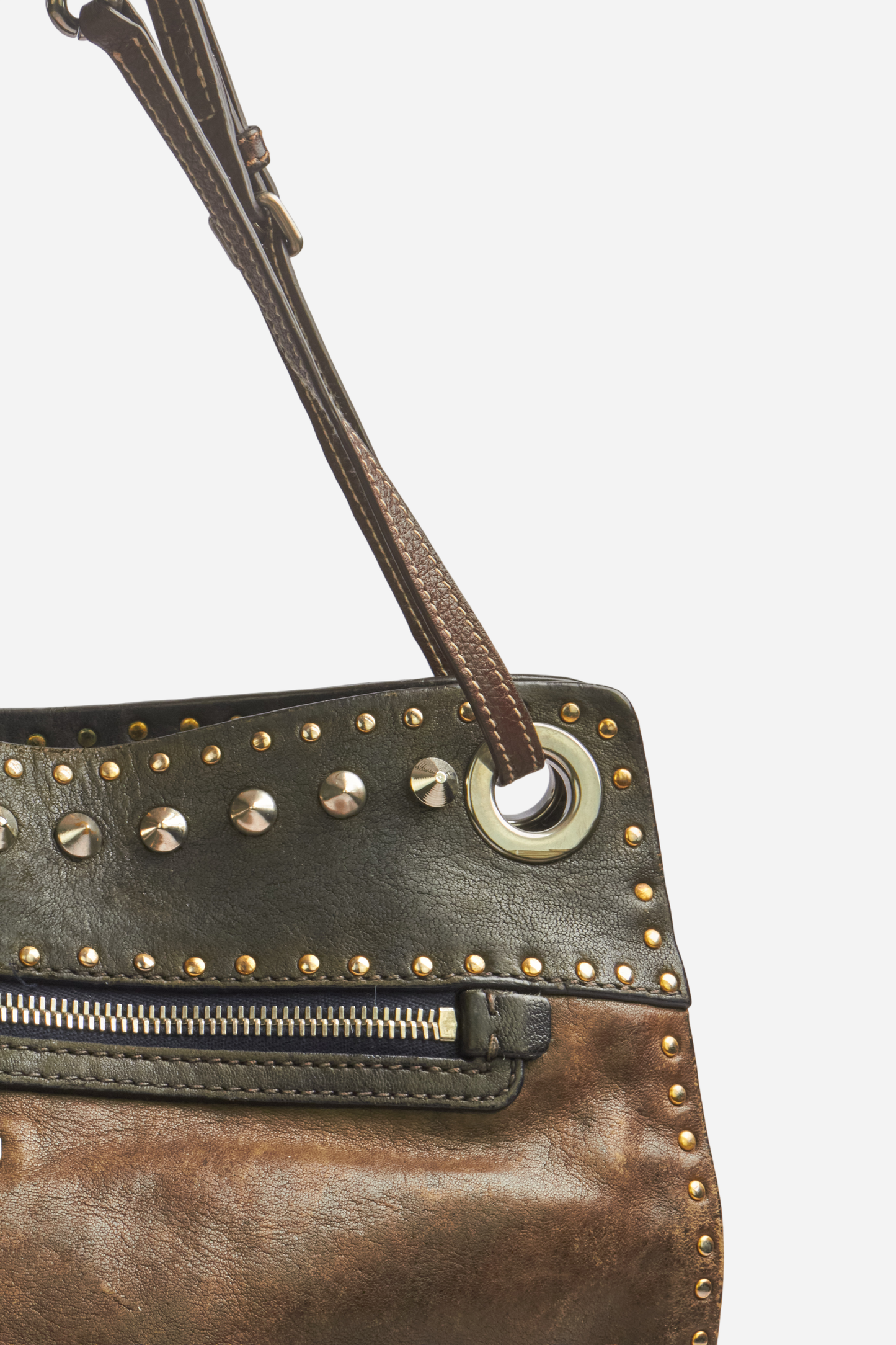Miu Miu Matelasse Brown Leather Bag