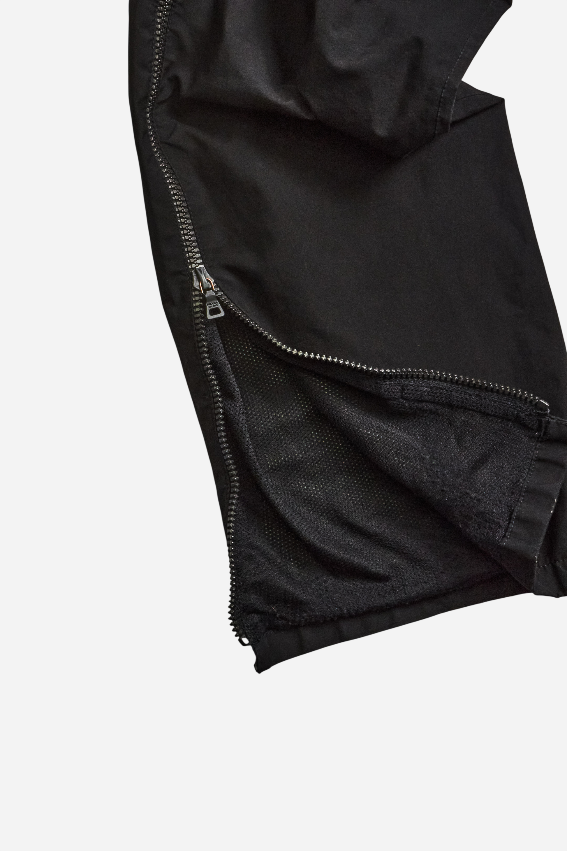 Prada Red Tab Black Gore-Tex Pants