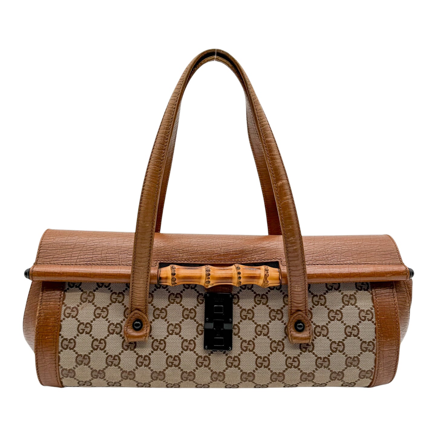 Gucci Monogram Bamboo Bullet Bag