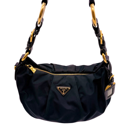 Prada Navy Nylon Shoulderbag