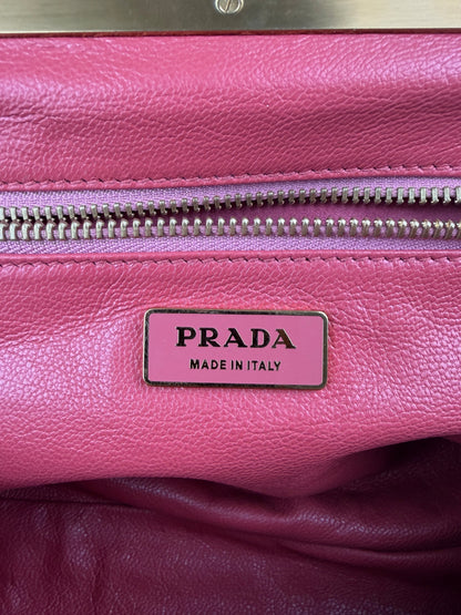 Prada 2004 Pink Brown Python Leather Bag