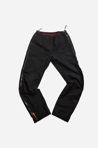 Prada Red Tab Black Gore-Tex Pants
