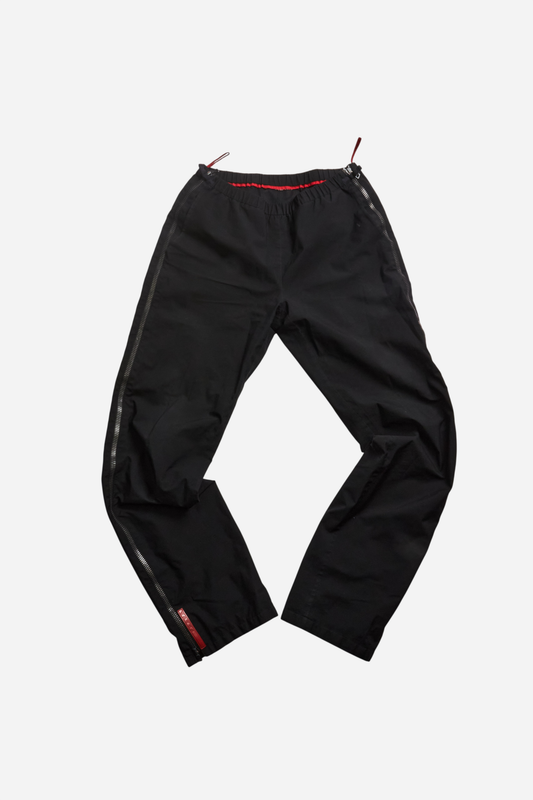 Prada Red Tab Black Gore-Tex Pants