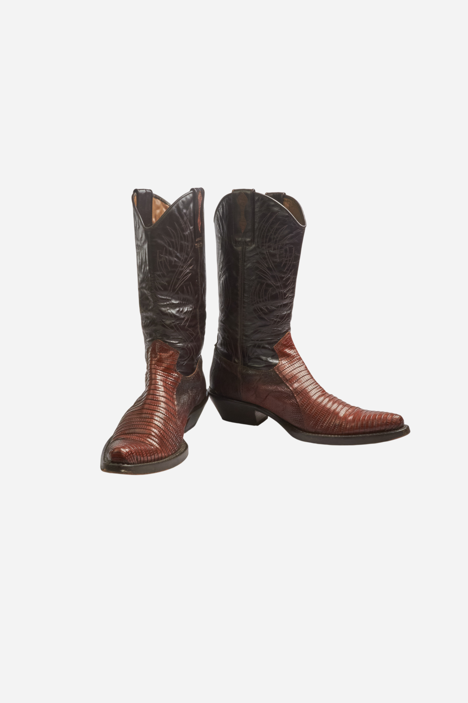 Cavalli Lizard Leather Cowboy Boots