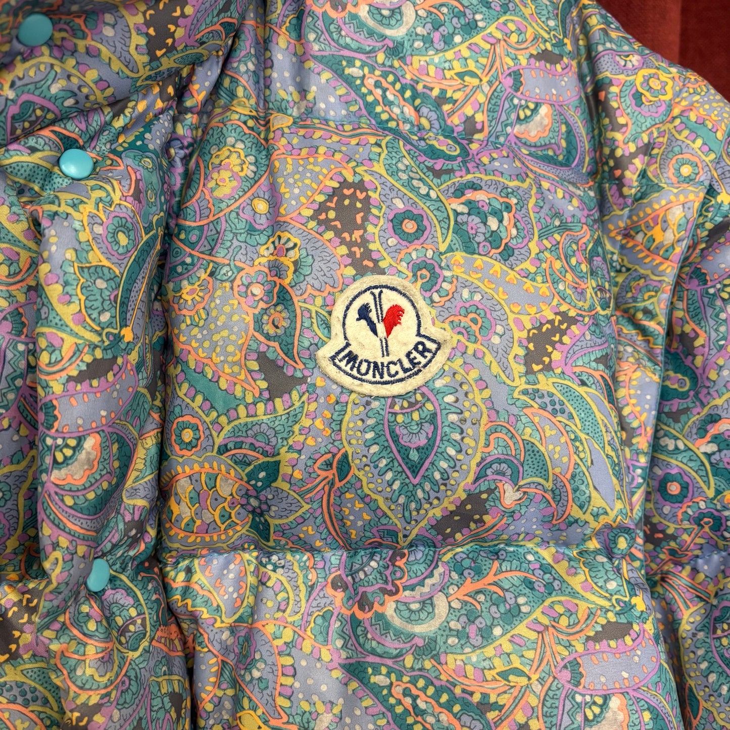 Moncler 80s paisley puffer jacket