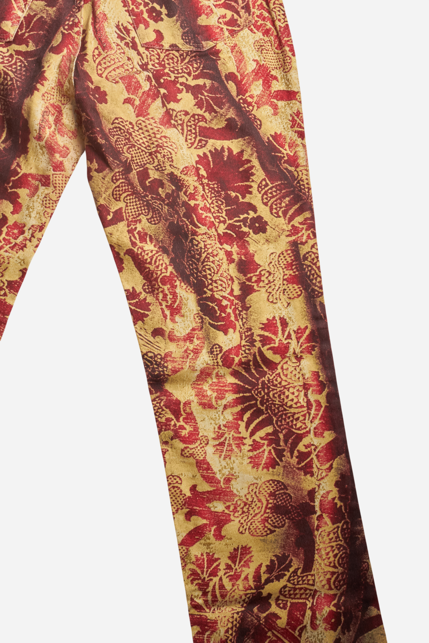 Roberto Cavalli Red Printed Pants