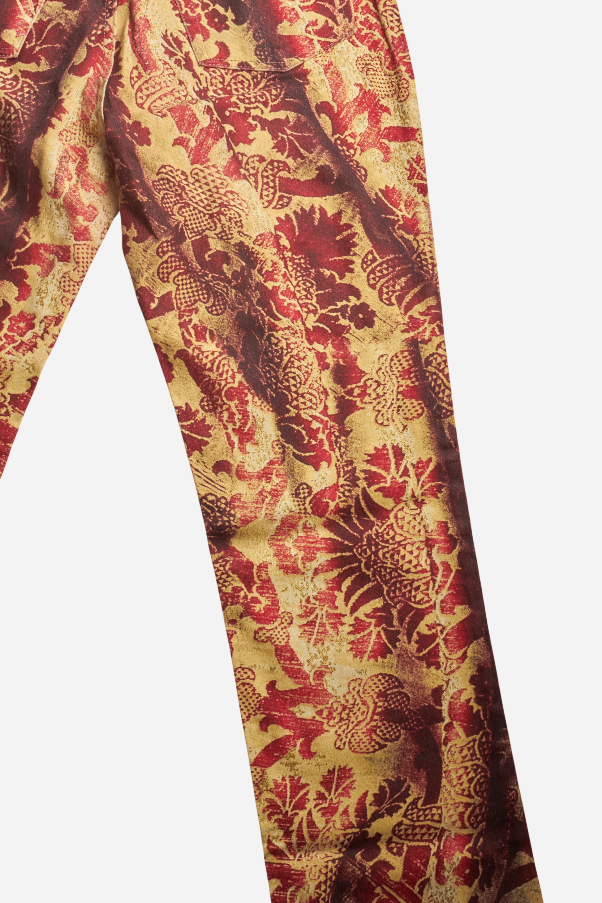Roberto Cavalli Red Printed Pants