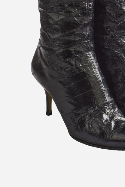 Dolce & Gabbana Black Eel Leather Boots
