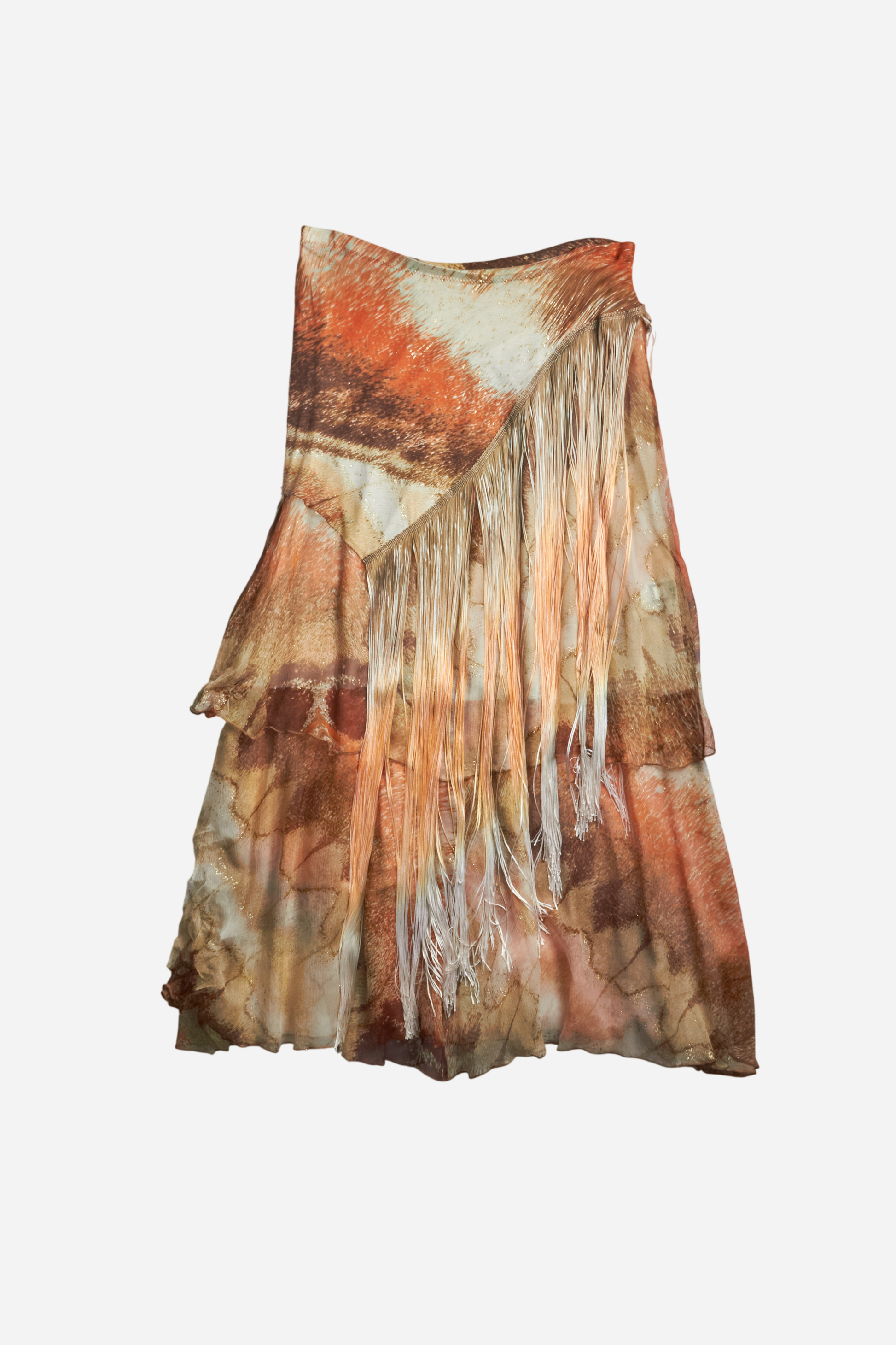 Roberto Cavalli Orange Abstract Print Three-Piece Set