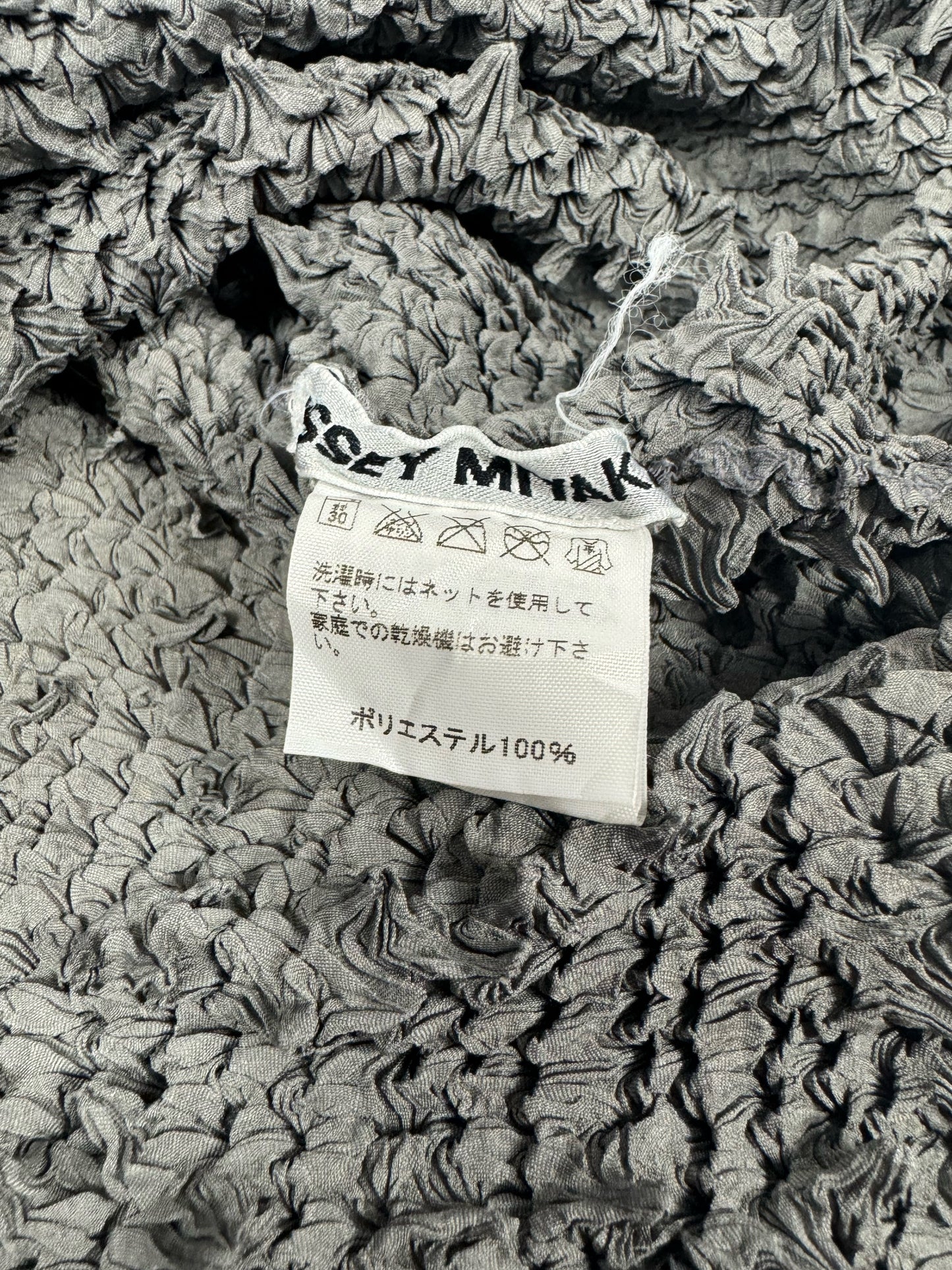 Grey Spikes Pleated Top