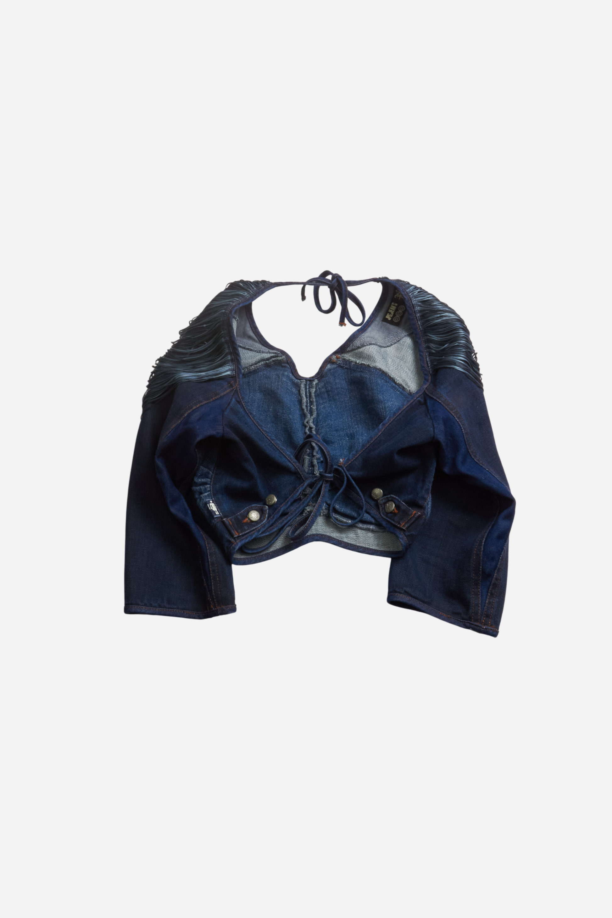 Jean Paul Gaultier Denim Fringe Top