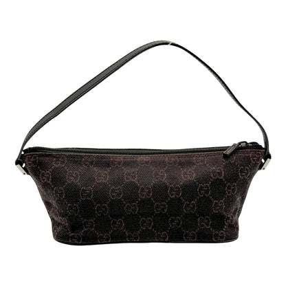 Gucci Brown Monogram Boat Pochette Bag