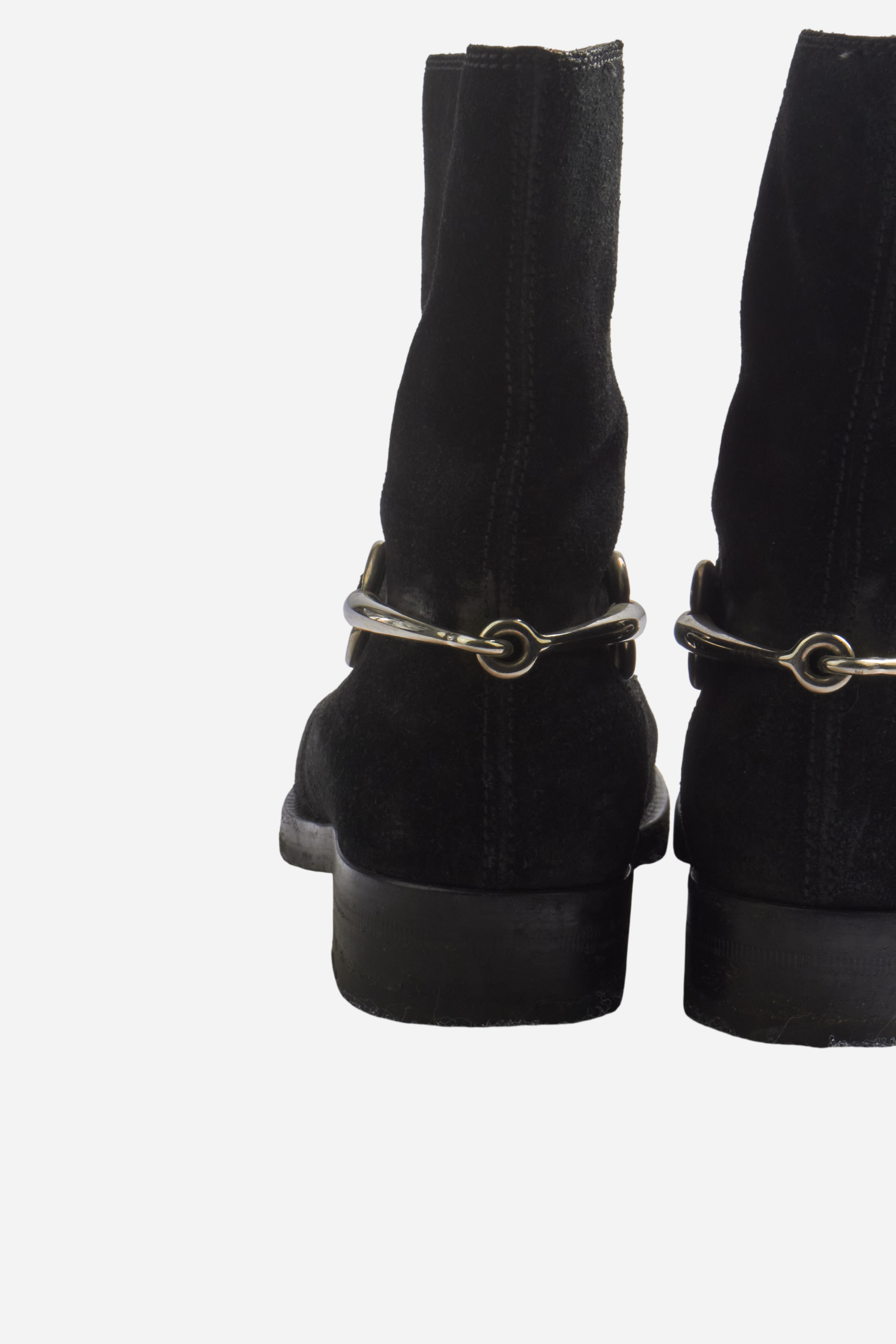 Gucci Black Suede Horstebit Boots