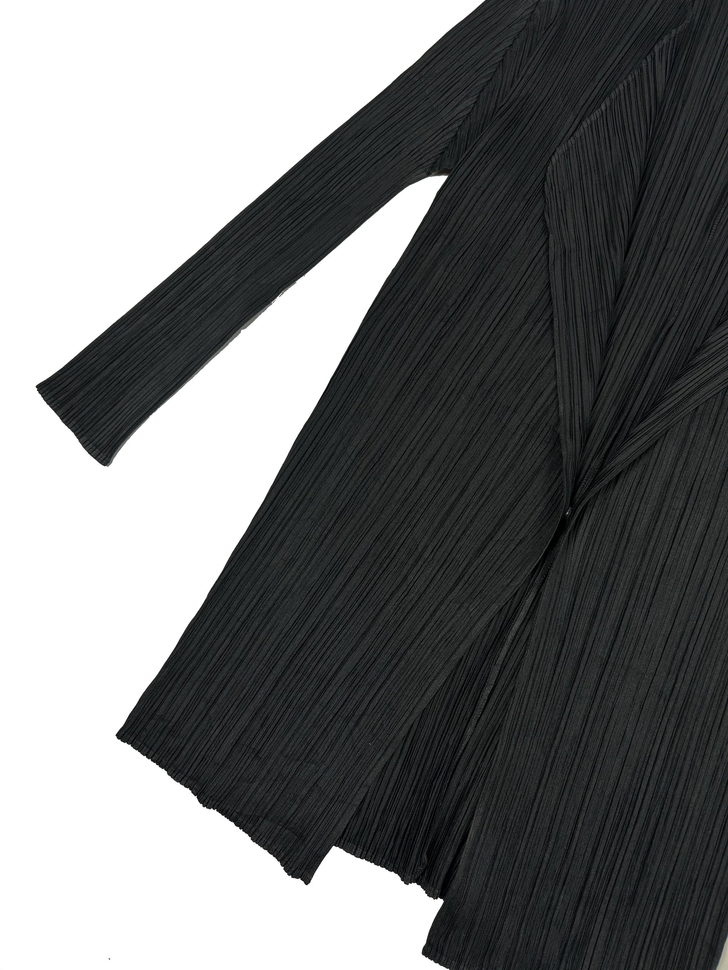 Black Pleated Cardigan