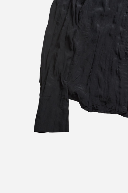 Cavalli Black Black Pleated shirt