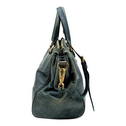 Prada Emerald Green Vitello Leather Bag