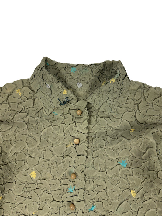 All Over Creased Blouse