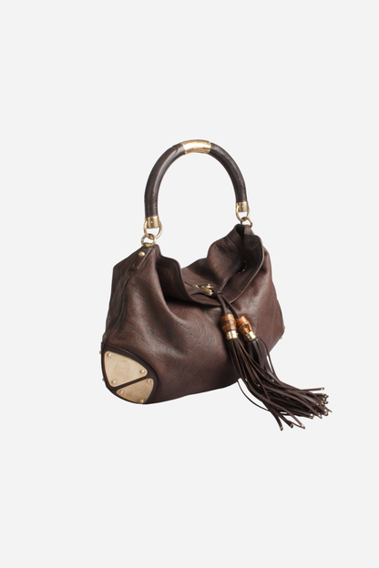 Gucci Brown Indy Leather Bag