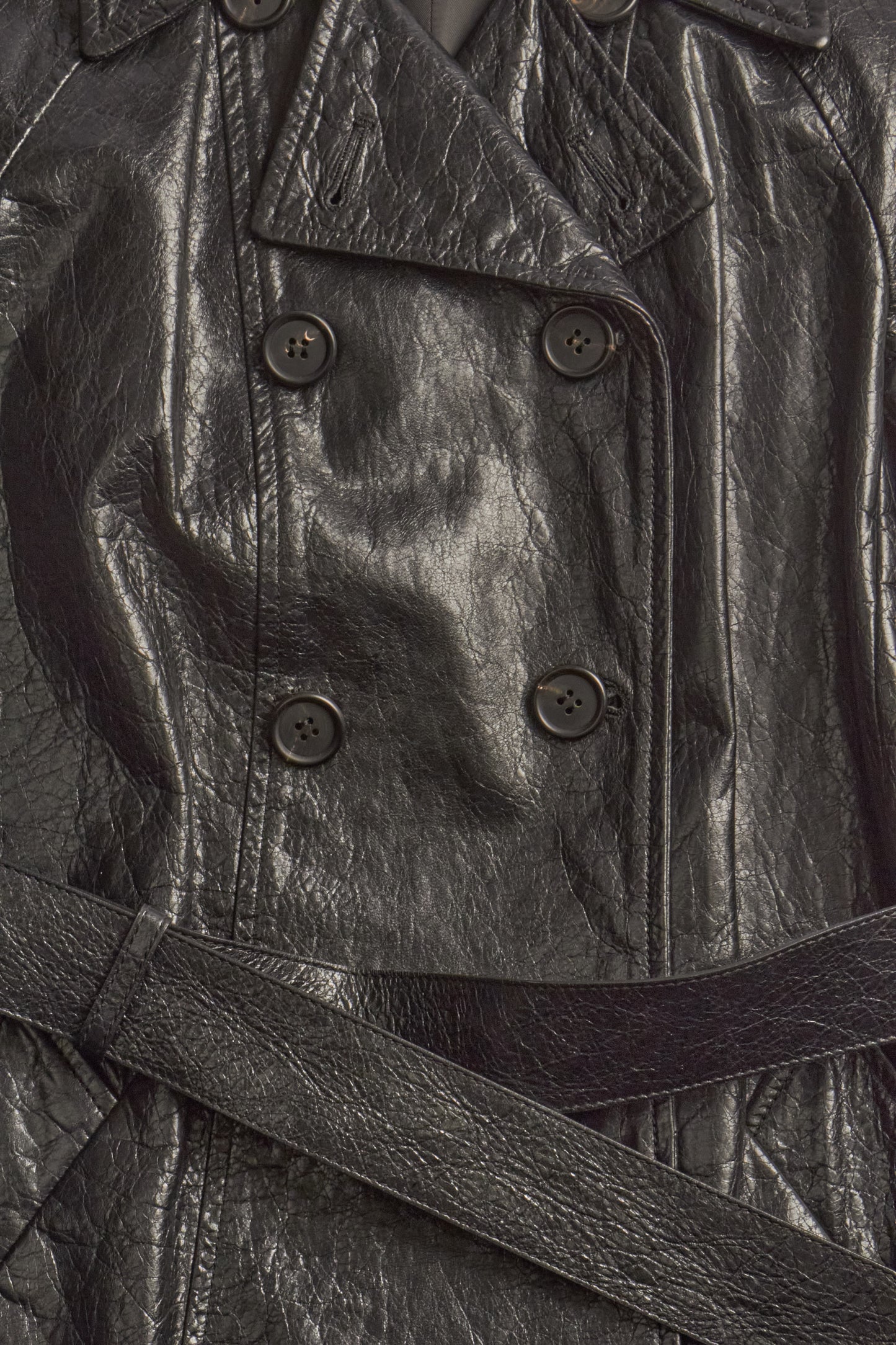 Miu Miu Black Leather Coat