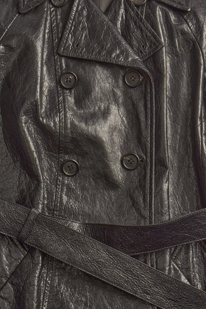 Miu Miu Black Leather Coat