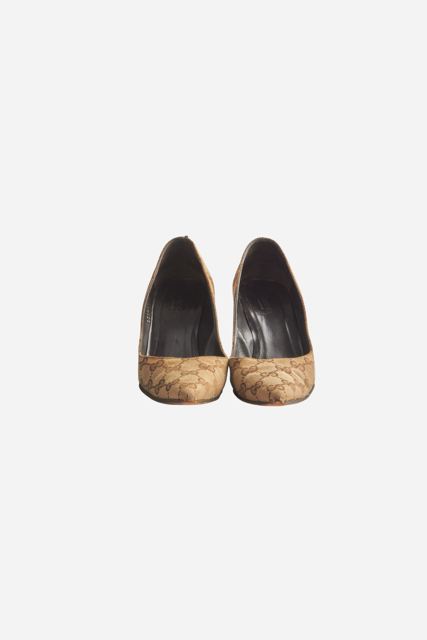 Gucci Beige Monogram Heels