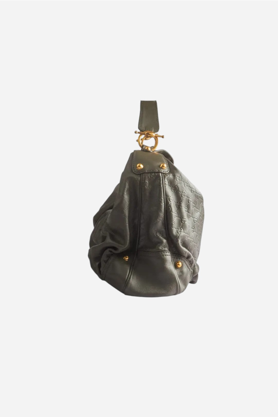 Gucci Green Guccissima Jockey Leather Bag