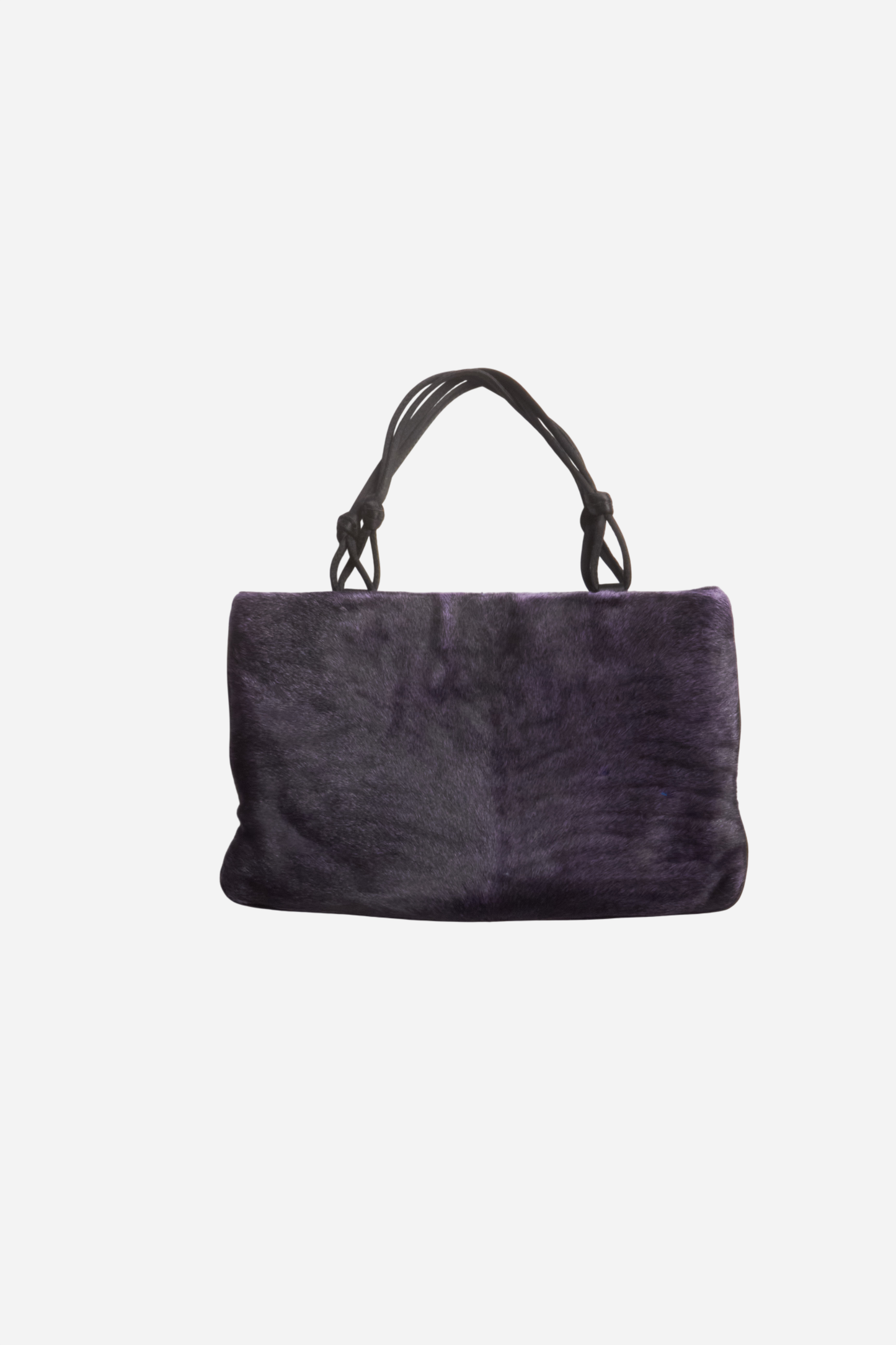 Prada Purple Black Pony Hair Bag