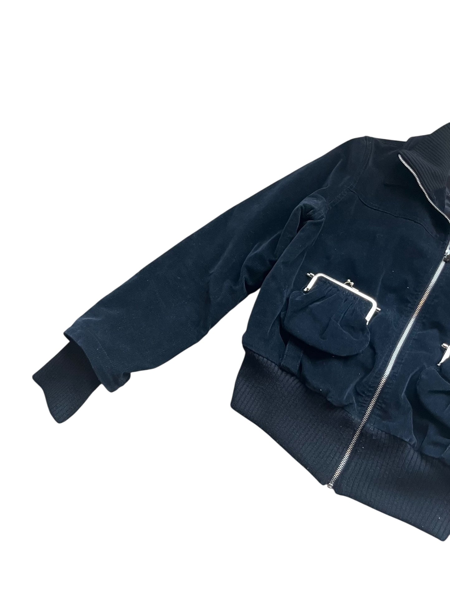 Moschino velvet coin pouch bomber