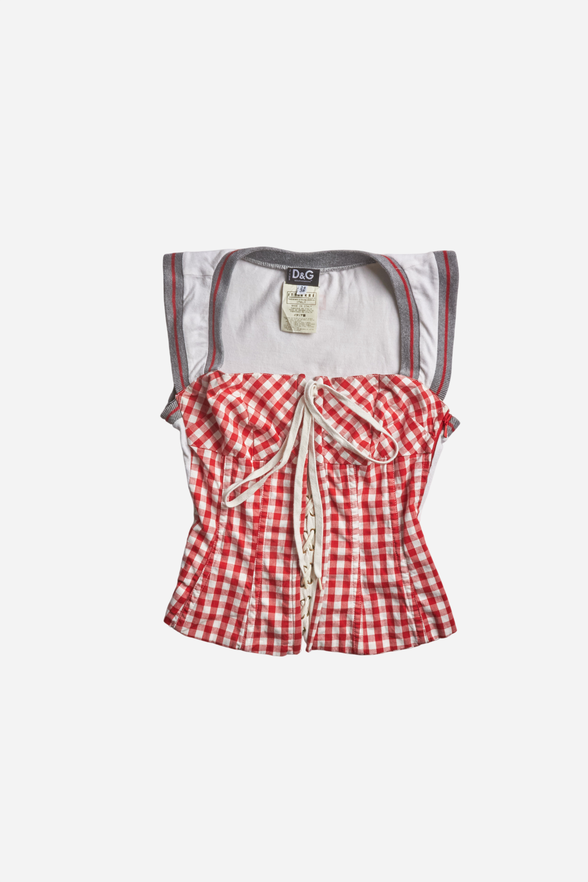 Dolce & Gabbana Red Plaid Top