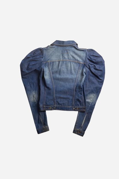 Dolce & Gabbana Blue Denim Puffy Jacket