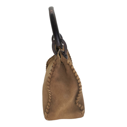 Gucci Brown Suede Whipstitch Hobo Bag