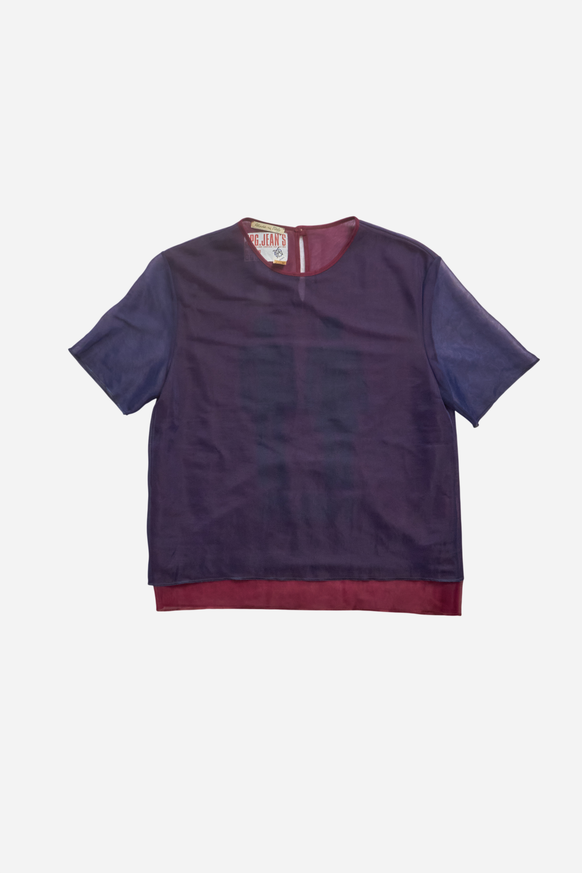 Jean Paul Gaultier Purple/Red Mesh Top
