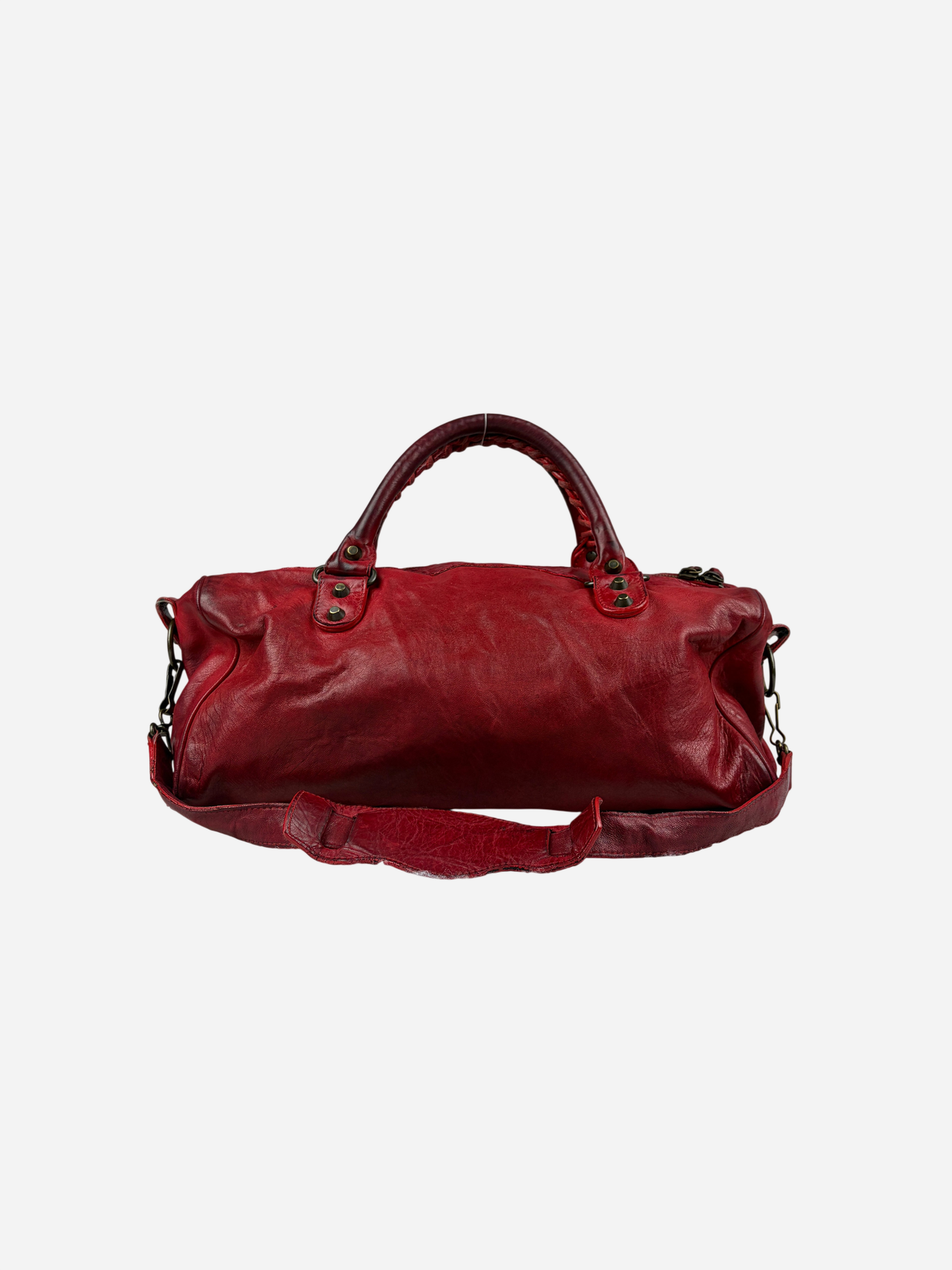 Balenciaga Red Leather City Bag
