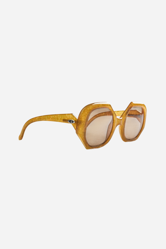 Christian Dior 70s Yellow Sunglasses