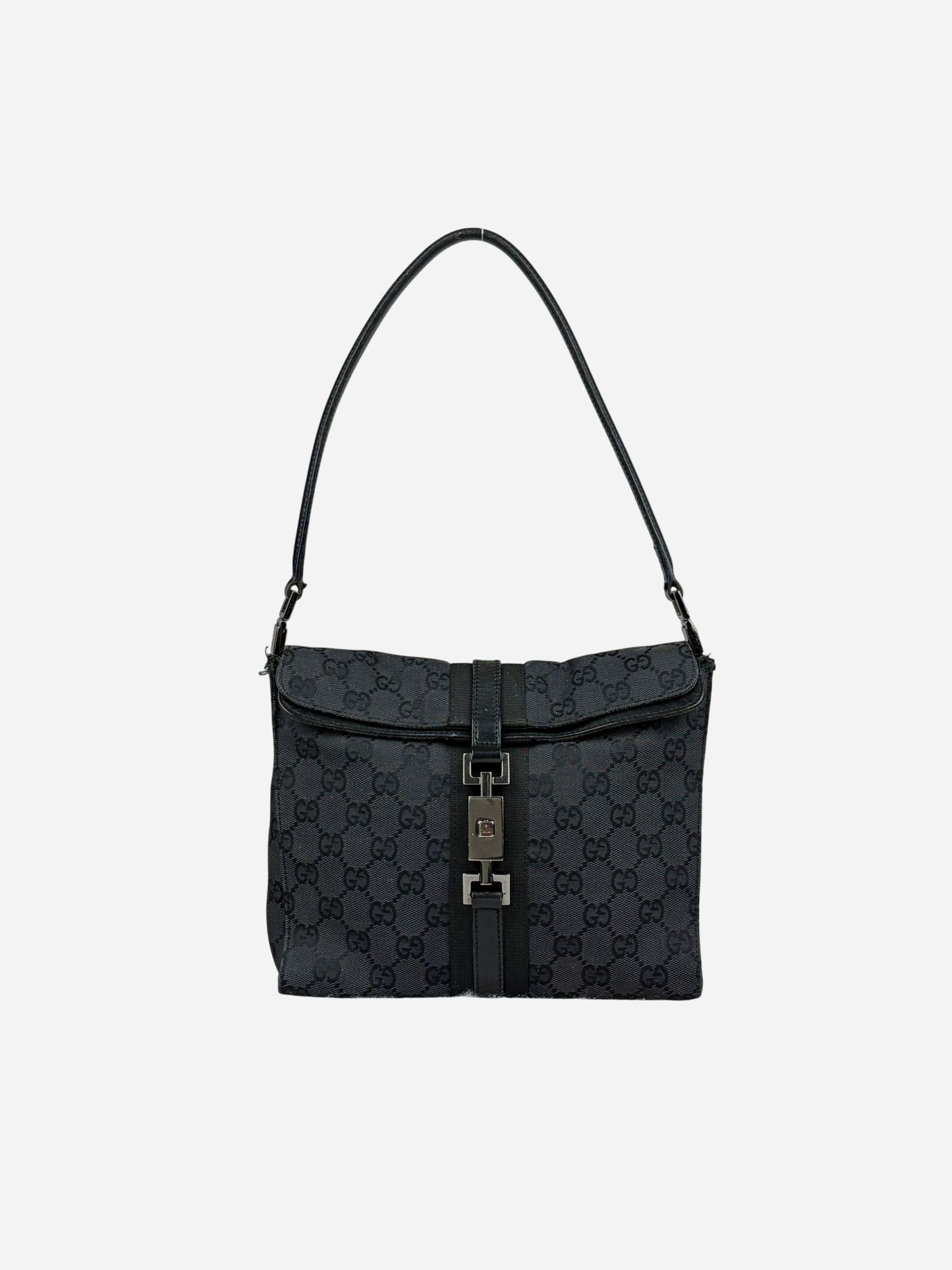 Gucci Black Monogram Jackie Model Bag